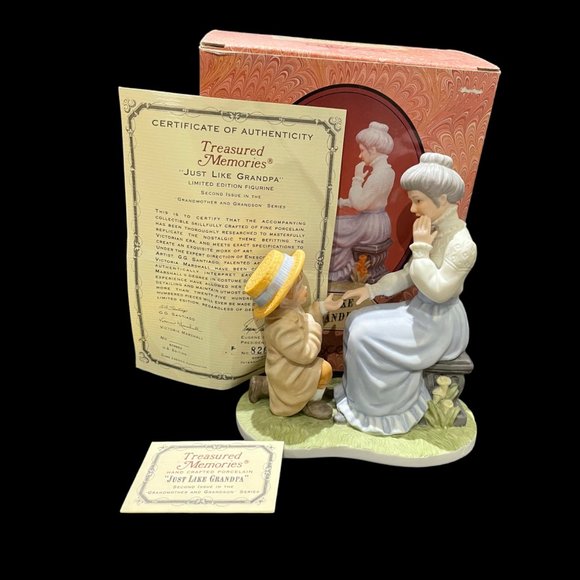 Rare Vintage Treasured Memories figurine "Just Like Grandpa", 1989 - Picture 6 of 6